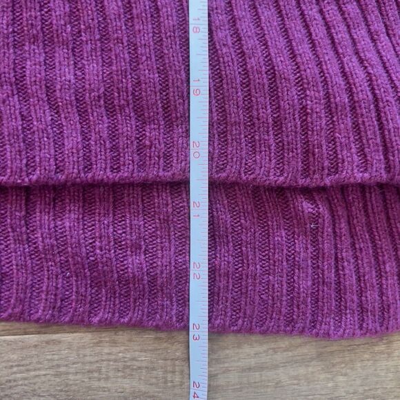 Anthropologie Sweater Size XS Magenta Blair Turtleneck Hi-Lo Hem Wool Blend - Picture 8 of 9